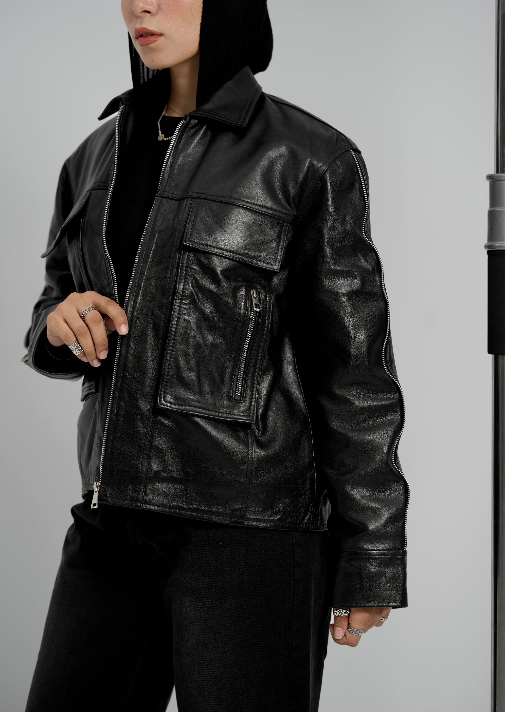 The Zipped Syndicate Leather Jacket