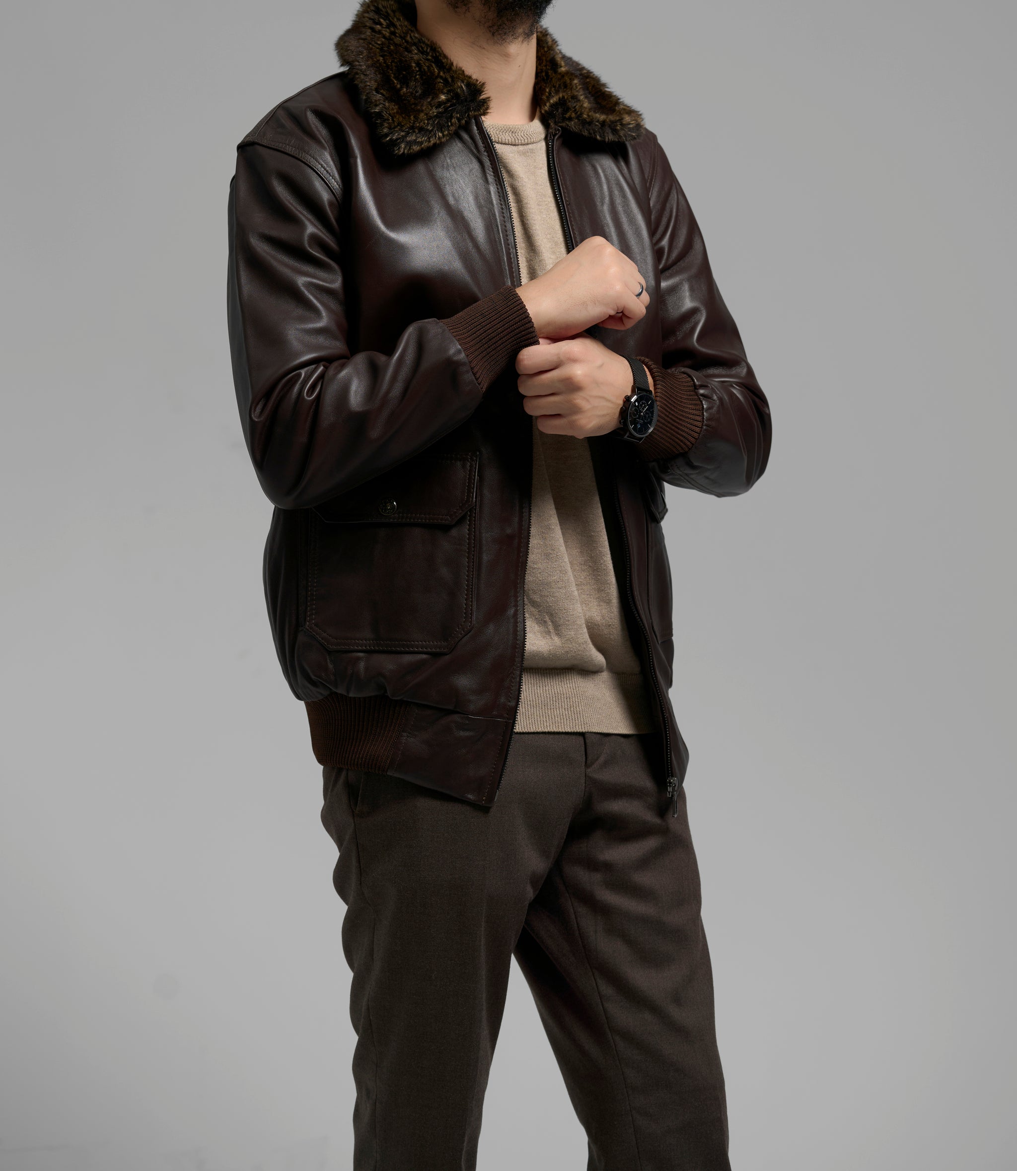 The Harbor Fur Leather Jacket