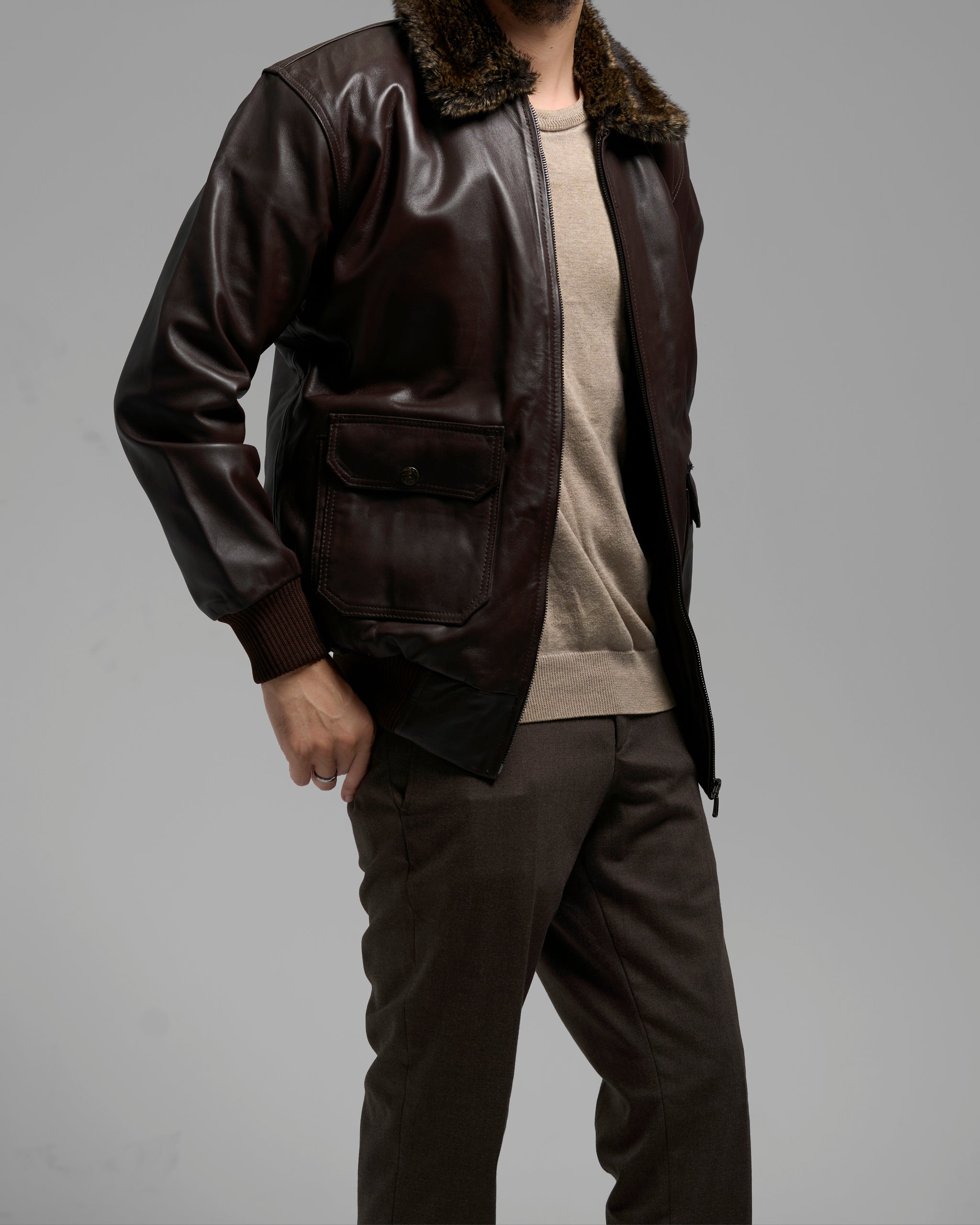 The Harbor Fur Leather Jacket