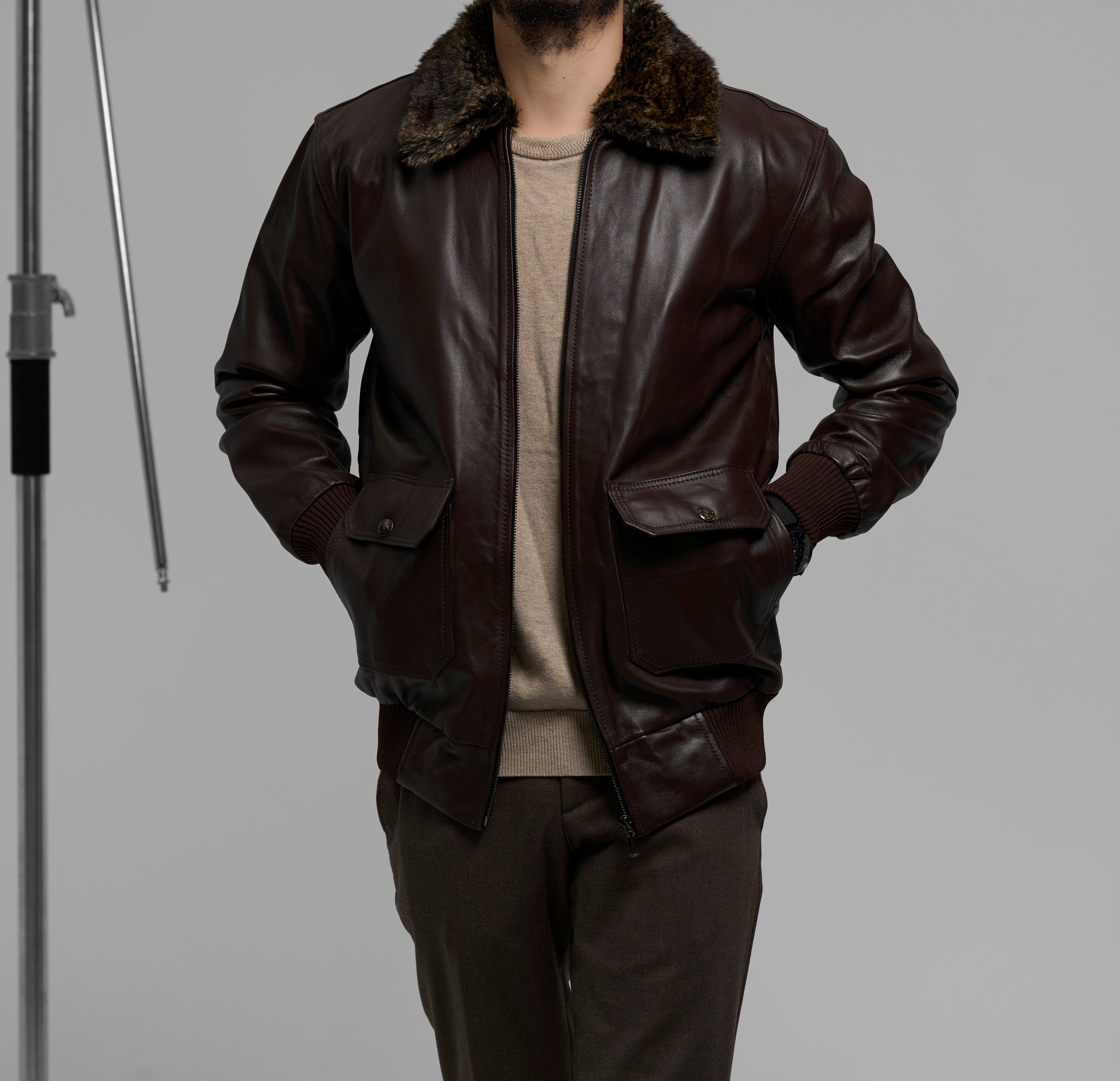 The Harbor Fur Leather Jacket