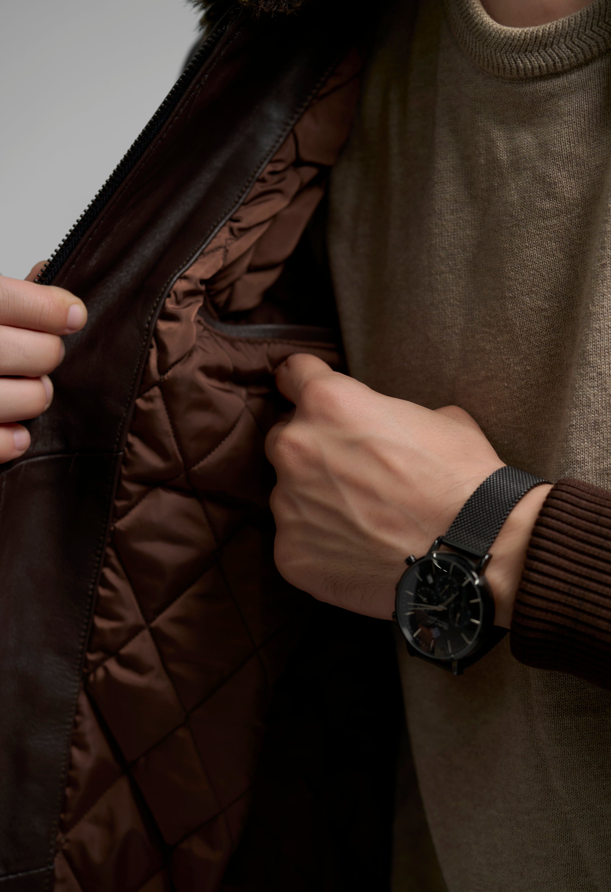 The Harbor Fur Leather Jacket